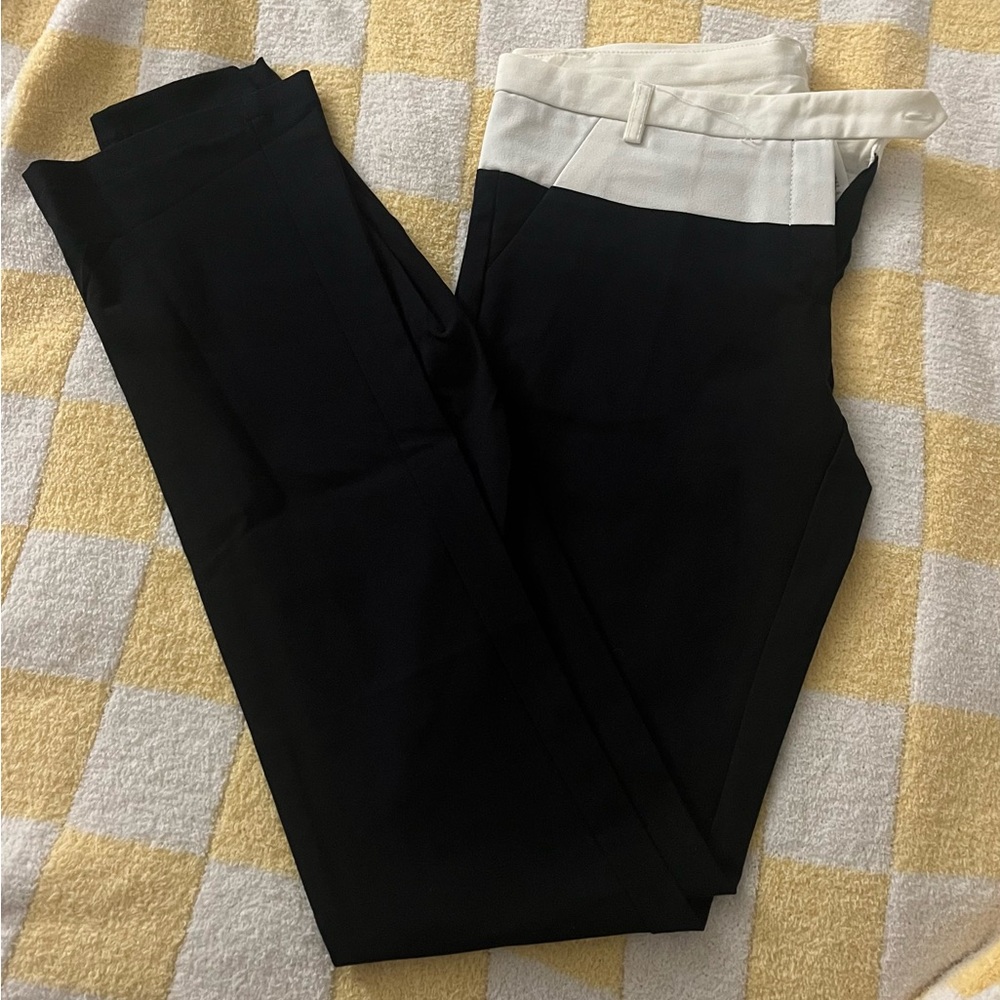 Elegant Black and White Women's Trousers